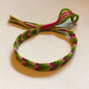 Watermelon color friendship bracelet